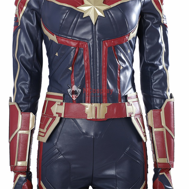 Carol Danvers Cosplay Costume Captain Bright Gold Color Marvel Costume